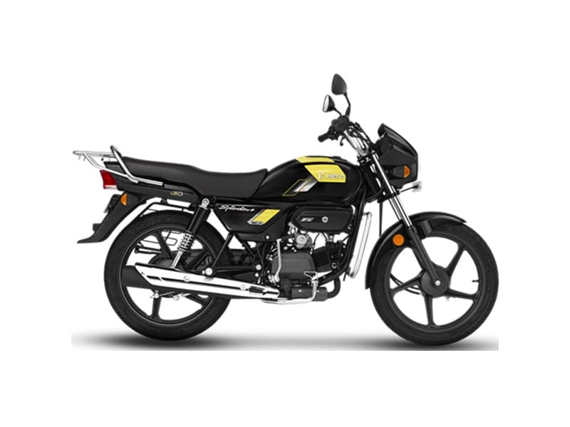 Splendor Plus Xtec Drum Brake OBD2B Black with Greenish Yellow